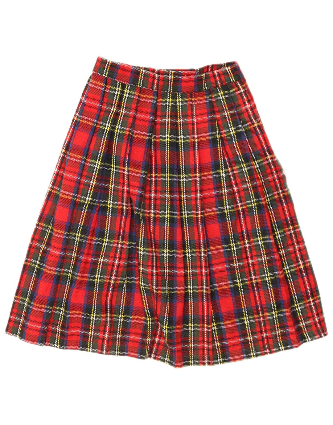 C & A Womens Wrap Skirt W24 XS Red Plaid Acrylic