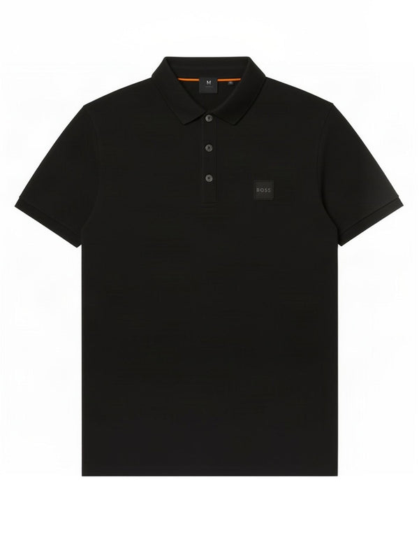Hugo Boss Mens Slim Fit Polo Shirt Large Black Cotton