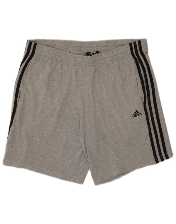 Adidas Mens Climalite Sport Shorts Small  Grey Cotton