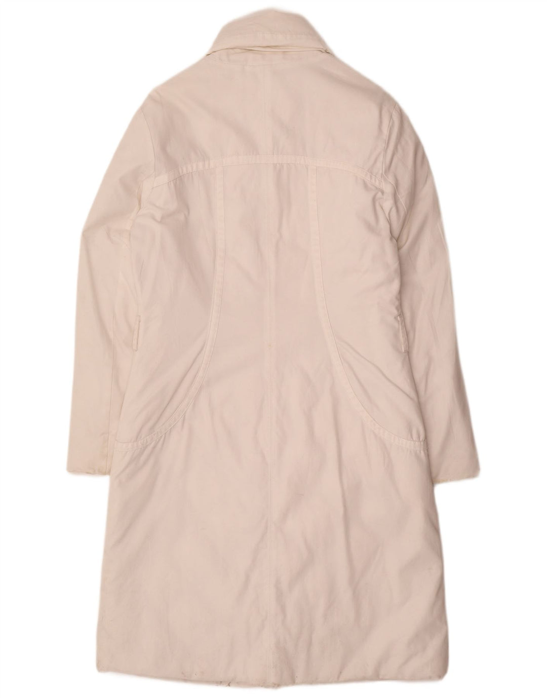 Trussardi Jeans Womens Padded Coat IT 44 Medium White Cotton