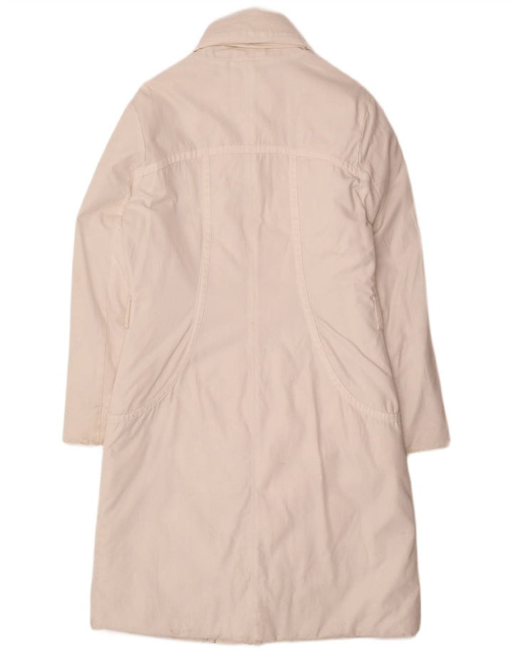 Trussardi Jeans Womens Padded Coat IT 44 Medium White Cotton