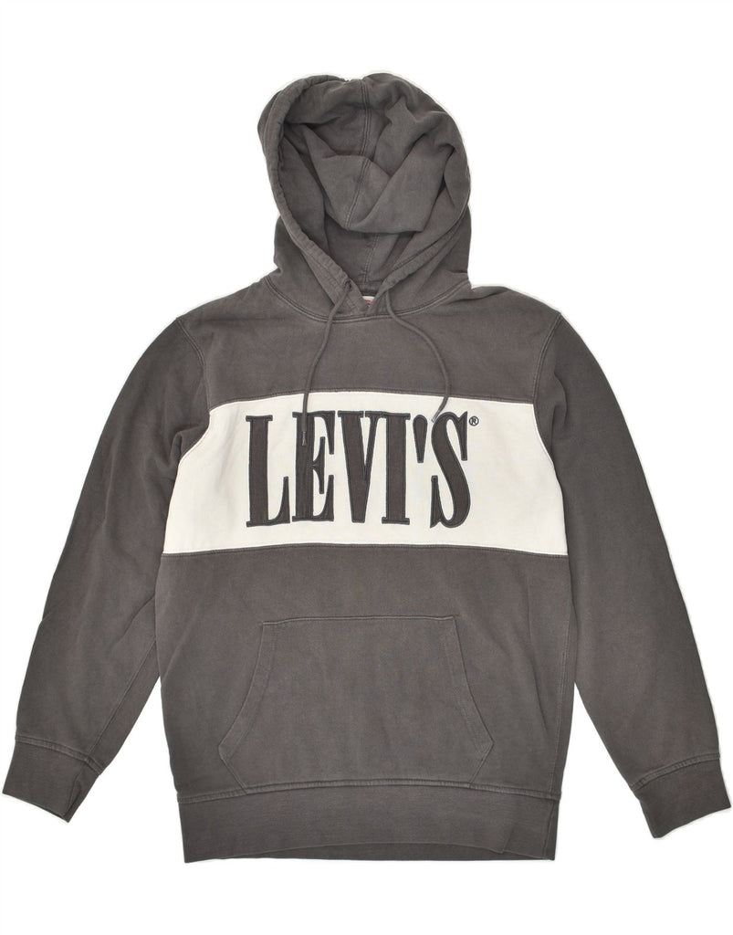 LEVI'S Mens Graphic Hoodie Jumper Small Grey Cotton | Vintage Levi's | Thrift | Second-Hand Levi's | Used Clothing | Messina Hembry 