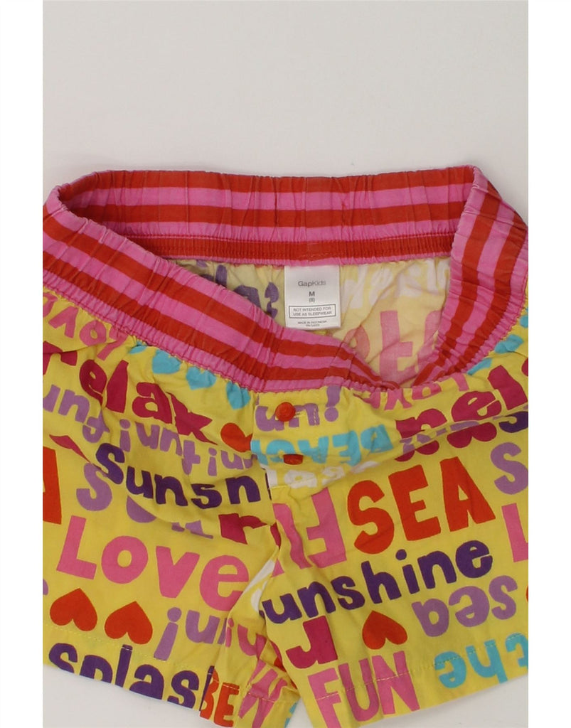 GAP Girls Graphic Sport Shorts 7-8 Years Medium Yellow Cotton | Vintage Gap | Thrift | Second-Hand Gap | Used Clothing | Messina Hembry 