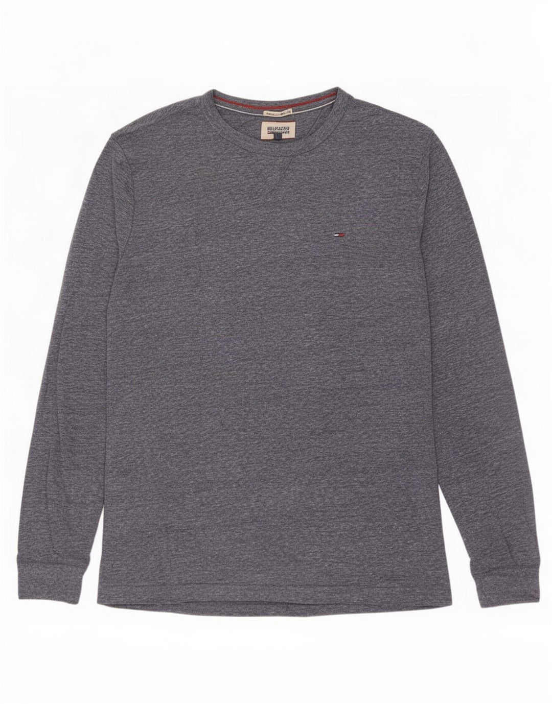 Tommy Hilfiger Mens Top Long Sleeve Large Navy Blue Flecked Polyester