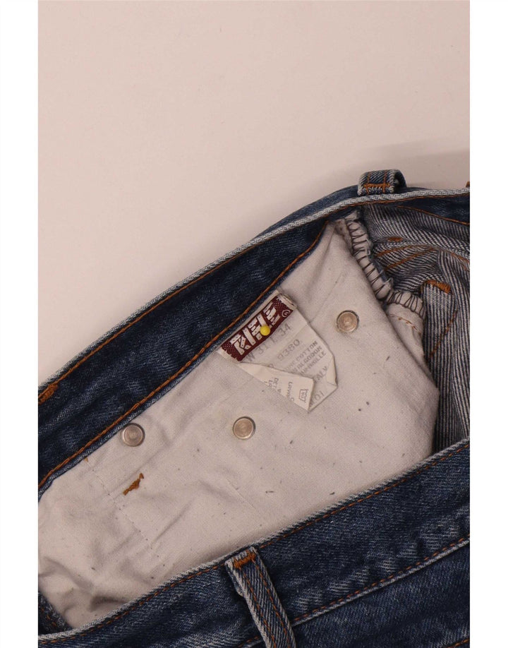Rifle Mens Tapered Jeans W31 L34 Blue Cotton