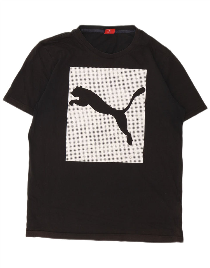 Puma Mens Graphic T-Shirt Top Large Black Cotton