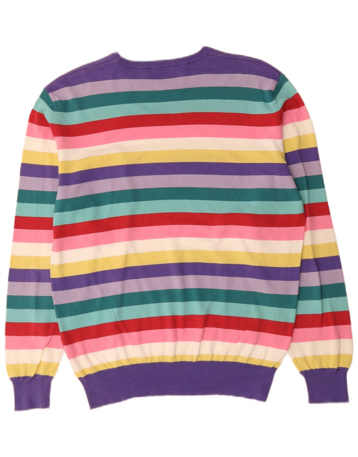 Brooksfield Mens Crew Neck Jumper Sweater IT 52 Large Multicoloured Striped
