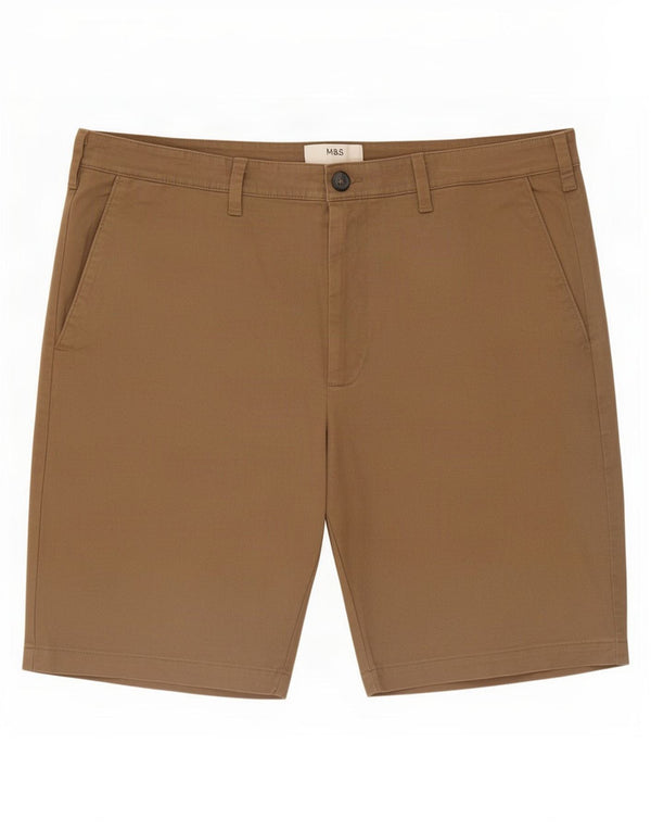 Marks & Spencer Mens Chino Shorts Large W36 Beige Cotton