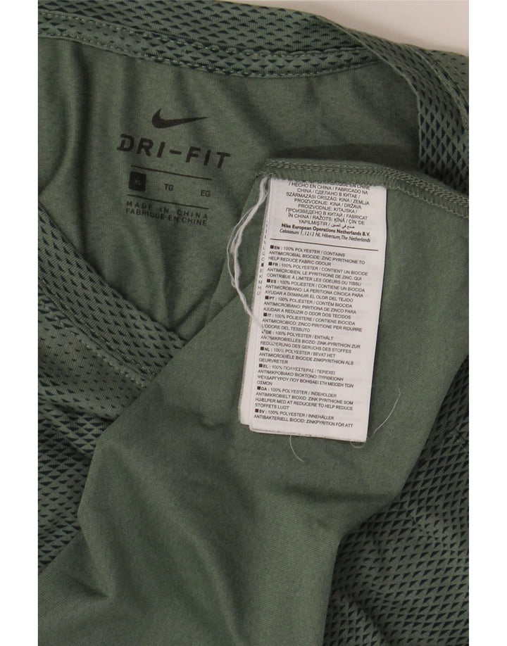 Nike Mens Dri Fit T-Shirt Top XL Green Camouflage Polyester