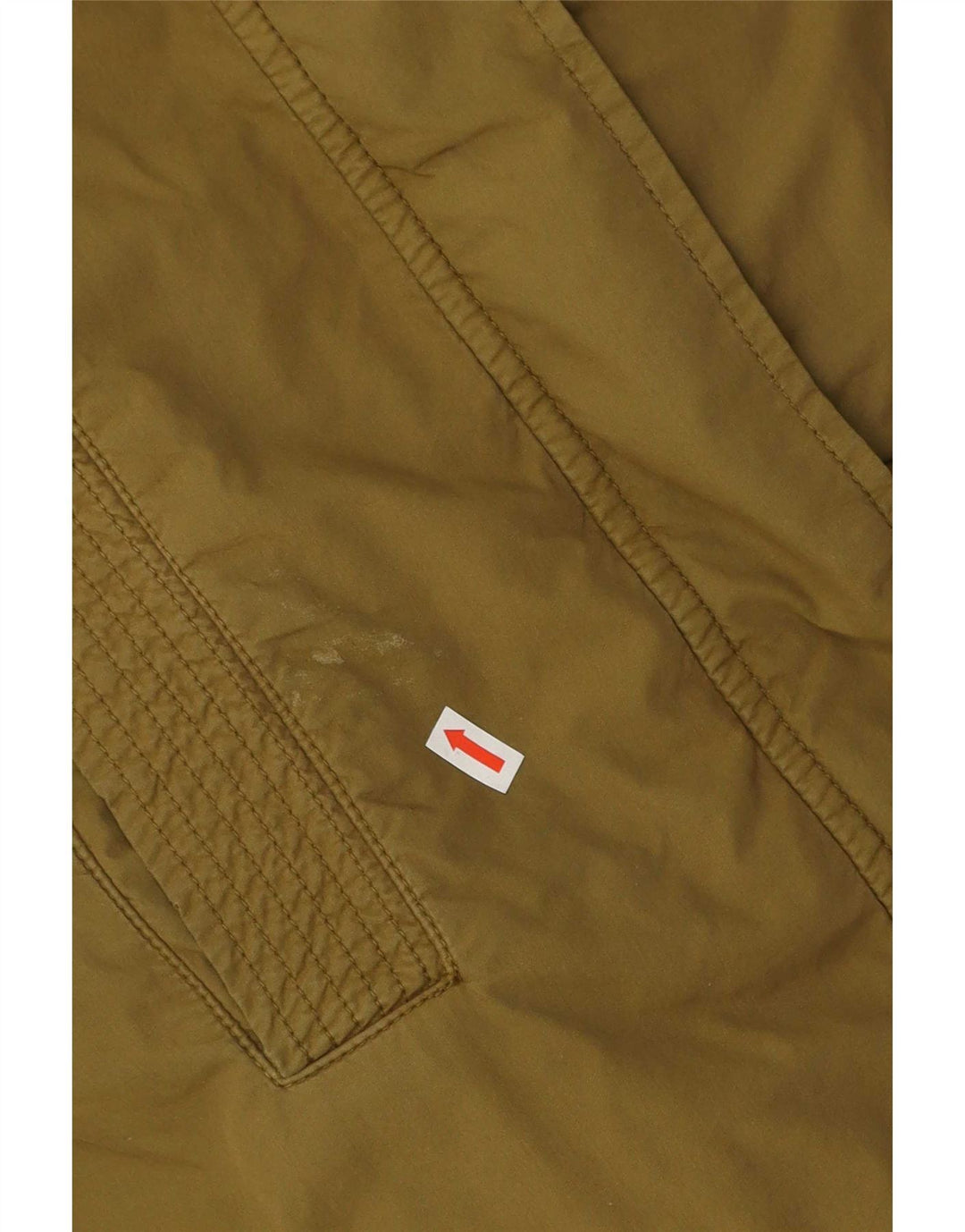 Vintage Womens Hooded Sherpa Parka Jacket EU 40 Medium Khaki Cotton