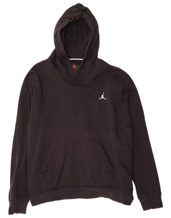 Jordan Mens Hoodie Jumper Large Black Cotton
