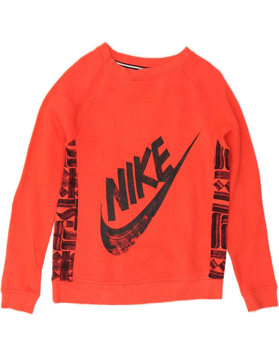 NIKE Womens Oversized Graphic Sweatshirt Jumper UK 6 XS Red Cotton Vintage Nike and Second-Hand Nike from Messina Hembry 