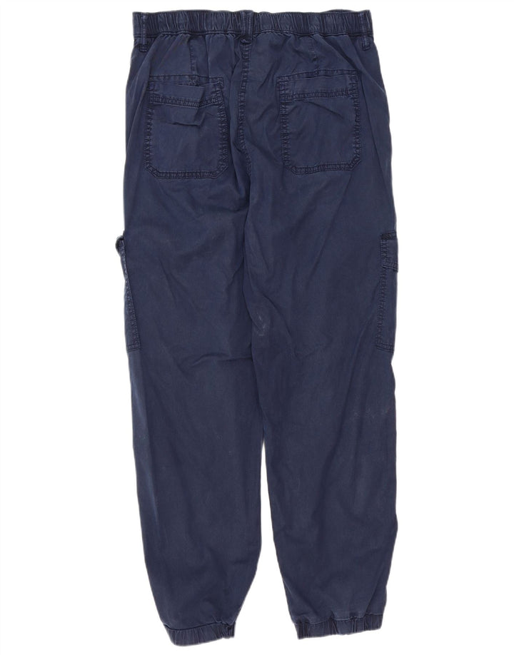 Marks & Spencer Womens Cargo Trousers UK 12 Medium W32 L27 Navy Blue