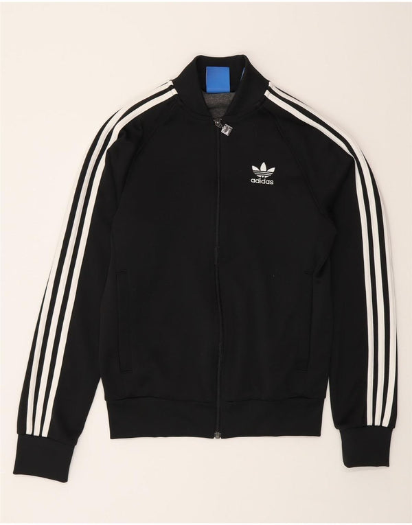 Adidas Womens Tracksuit Top Jacket UK 6 XS Black