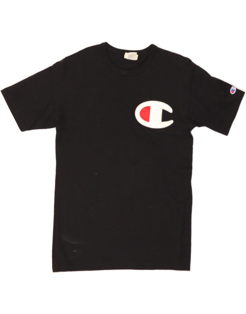 CHAMPION Mens Graphic T-Shirt Top Medium Black Cotton Vintage Champion and Second-Hand Champion from Messina Hembry 