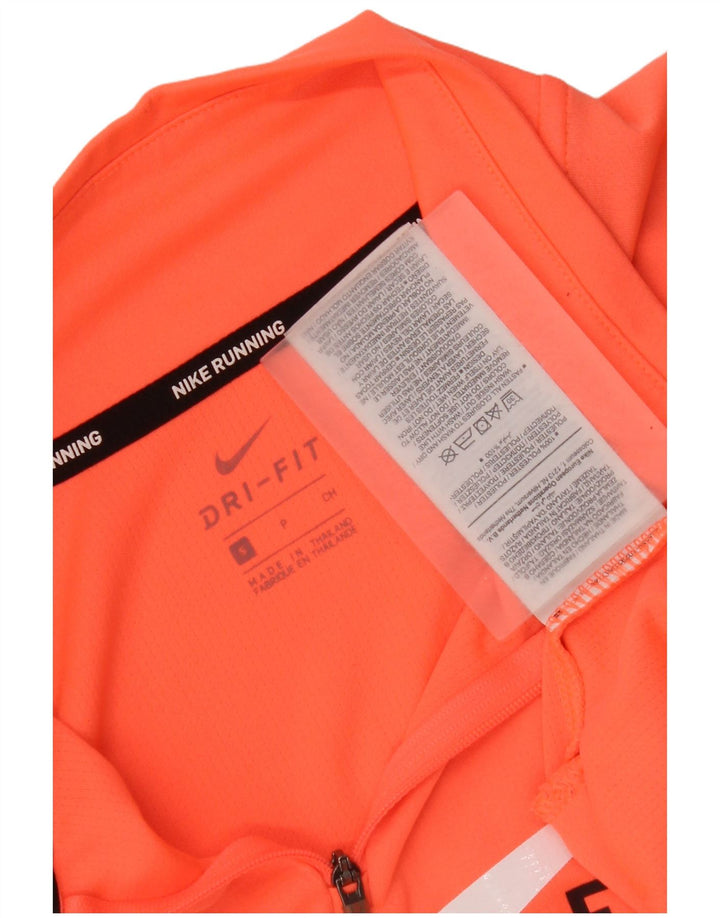 Nike Womens Dri Fit Graphic Pullover Tracksuit Top UK 10 Small Orange