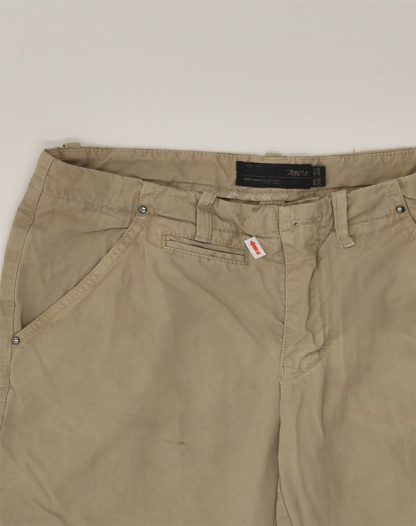 MARLBORO CLASSICS Mens Chino Shorts EU 46 Small W29 Khaki Cotton | Vintage Marlboro Classics | Thrift | Second-Hand Marlboro Classics | Used Clothing | Messina Hembry 