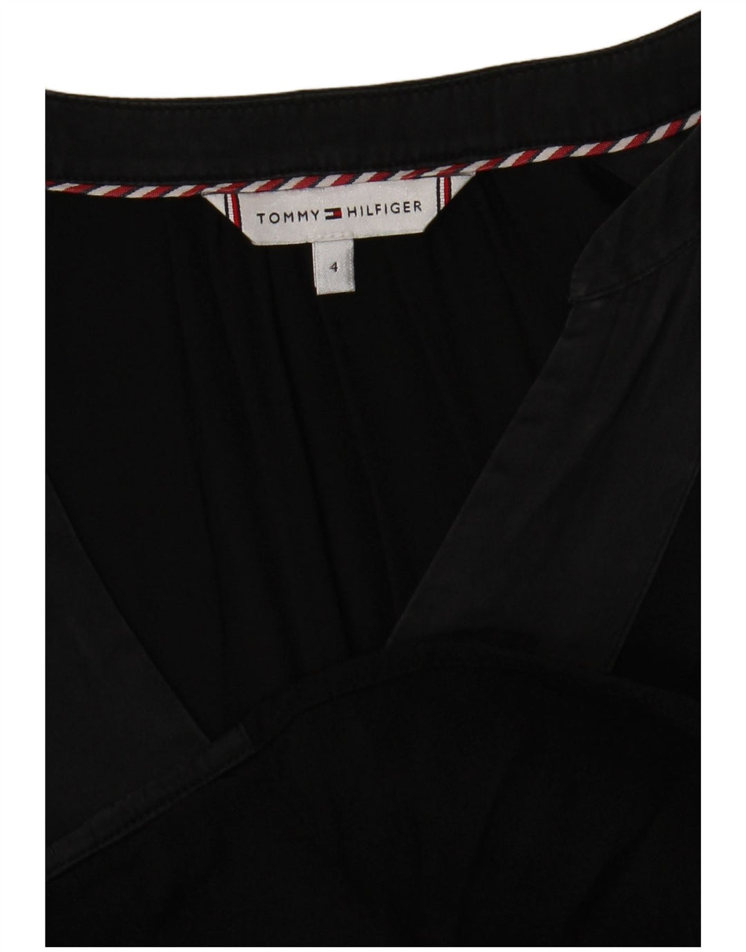 Tommy Hilfiger Womens Oversized Long Sleeve Blouse Top US 4 Small Black