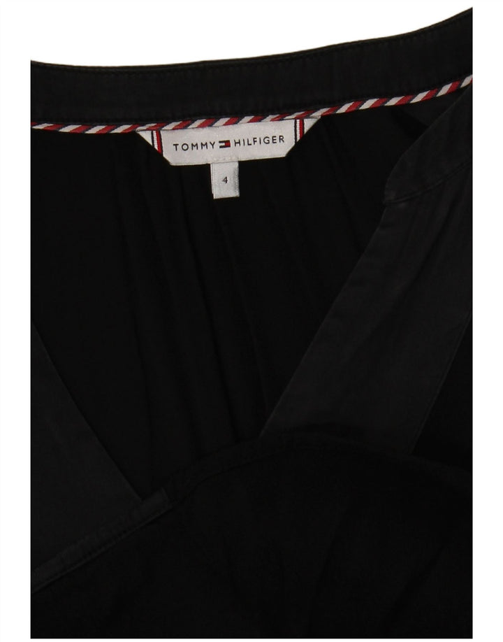 Tommy Hilfiger Womens Oversized Long Sleeve Blouse Top US 4 Small Black