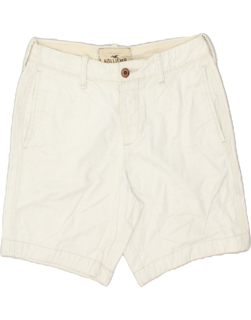 HOLLISTER Mens Chino Shorts W28 Small Off White Cotton | Vintage Hollister | Thrift | Second-Hand Hollister | Used Clothing | Messina Hembry 