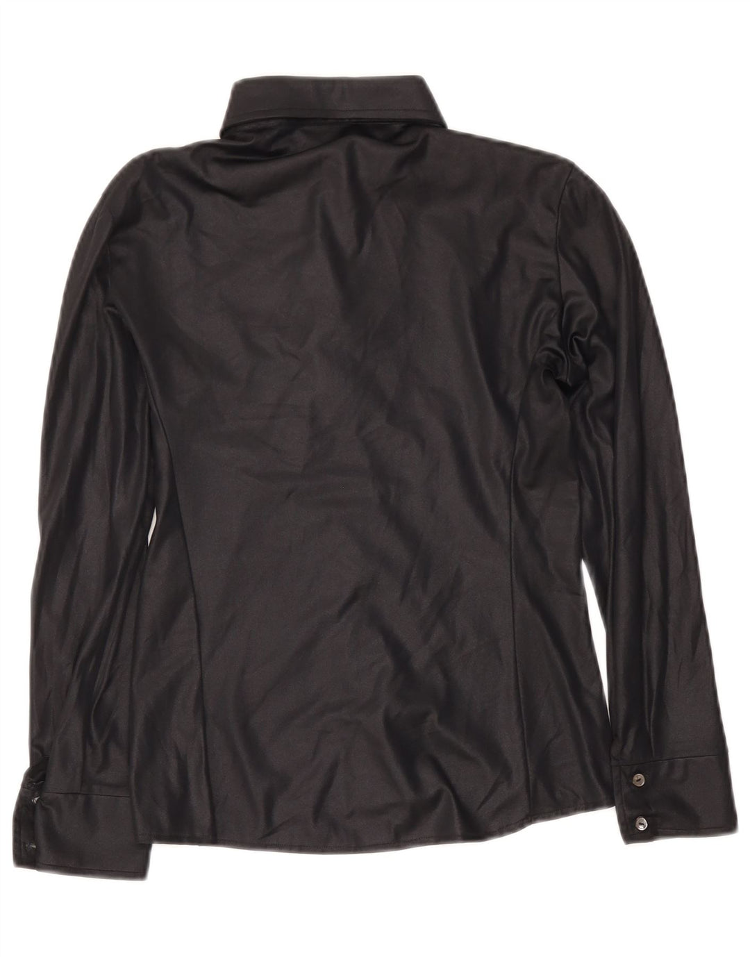 Vintage Womens Shirt Blouse UK 14 Medium Black