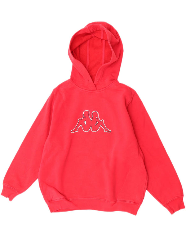 Kappa Girls Graphic Hoodie Jumper 11-12 Years XL Red Cotton