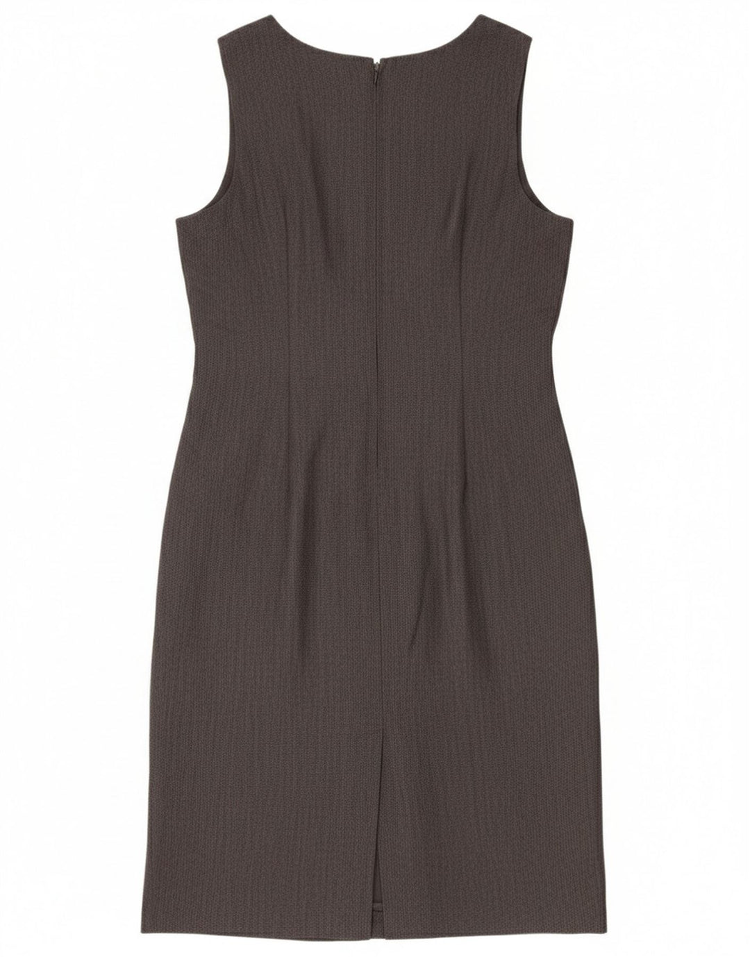 Vintage Womens Sleeveless Sheath Dress UK 12 Medium Grey