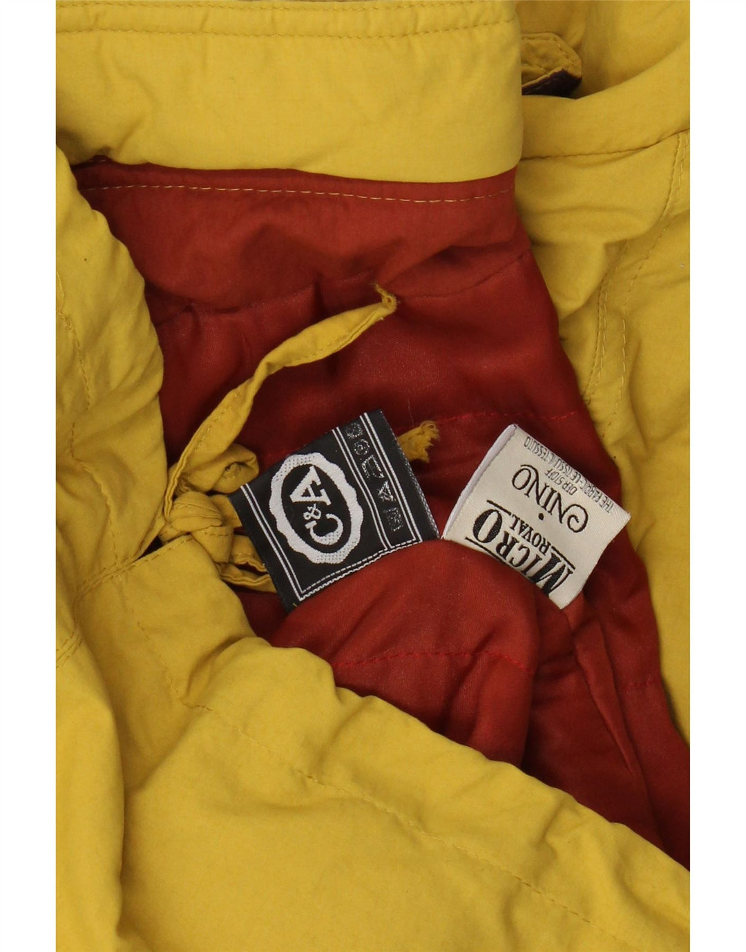 C & A Mens Rain Jacket UK 18 XL Yellow Nylon