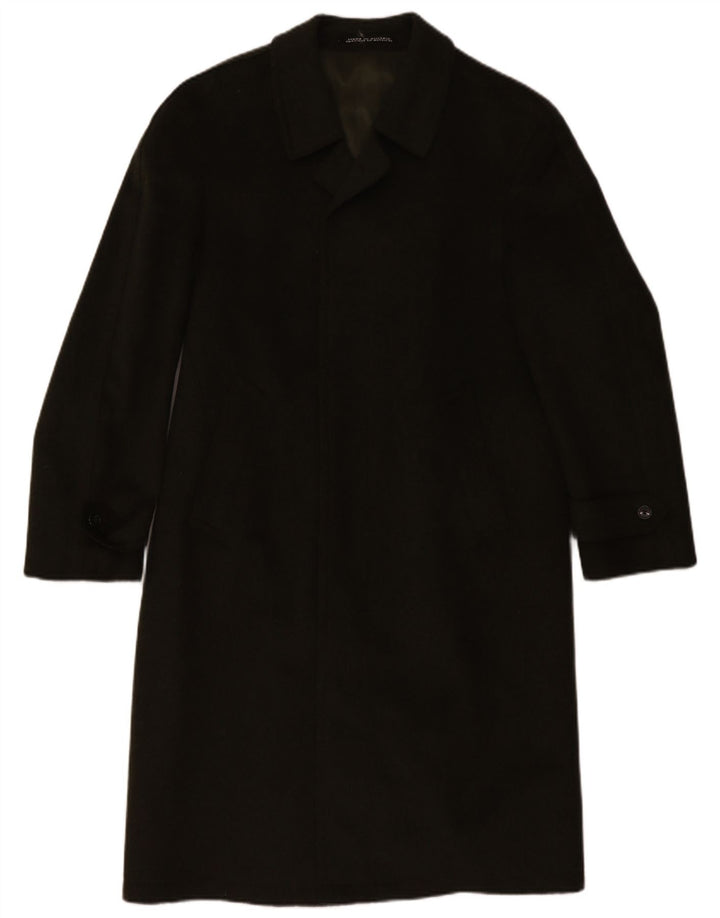 VINTAGE Mens Overcoat EU 44 XS Khaki Wool