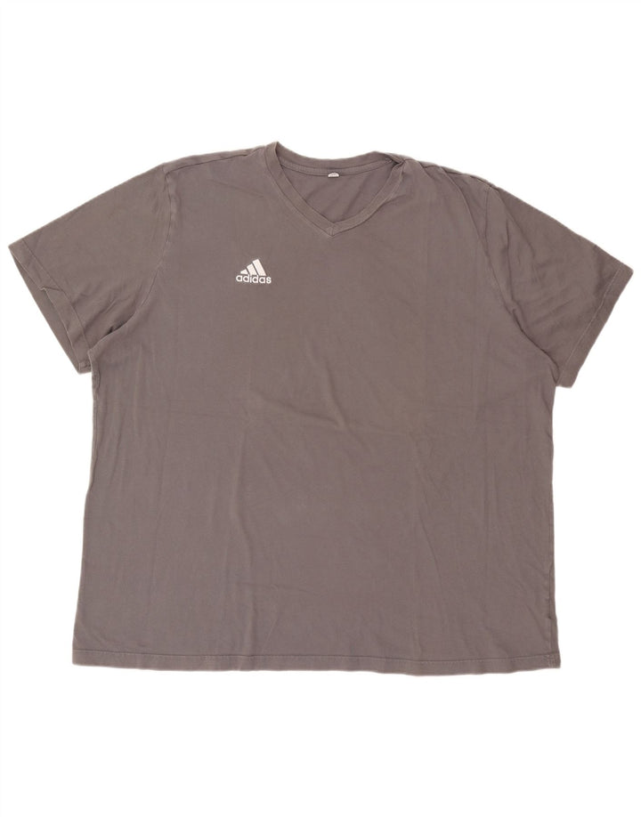 Adidas Mens T-Shirt Top 2XL Grey Cotton