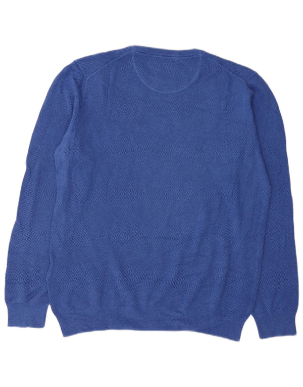 Gant Mens Crew Neck Jumper Sweater XL Blue Cotton