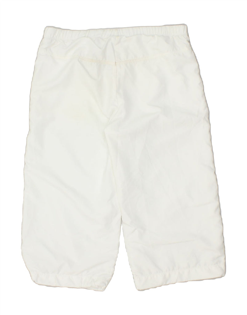 NIKE Womens Capri Tracksuit Trousers UK 10/12 Medium White Polyester | Vintage Nike | Thrift | Second-Hand Nike | Used Clothing | Messina Hembry 