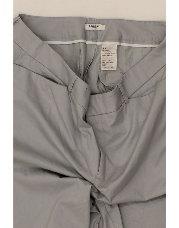 DOCKERS Womens Casual Shorts US 16 2XL W38  Grey Cotton Vintage Dockers and Second-Hand Dockers from Messina Hembry 
