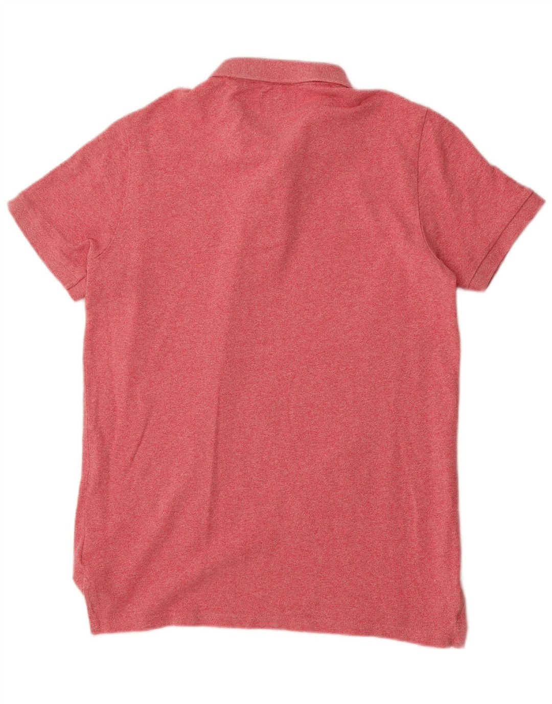 Superdry Mens Polo Shirt Large Pink Flecked Cotton