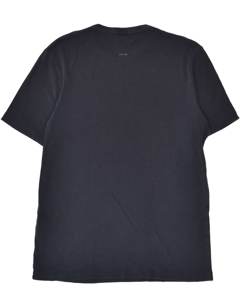 HUGO BOSS Mens T-Shirt Top XL Navy Blue Cotton | Vintage Hugo Boss | Thrift | Second-Hand Hugo Boss | Used Clothing | Messina Hembry 