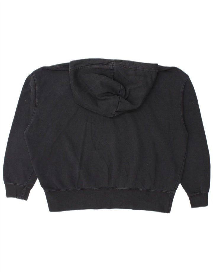 Nike Womens Oversized Hoodie Jumper UK 10 Small Black Cotton
