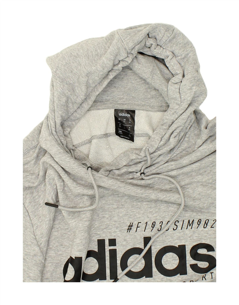 ADIDAS Mens Graphic Hoodie Jumper 2XL Grey Cotton | Vintage Adidas | Thrift | Second-Hand Adidas | Used Clothing | Messina Hembry 