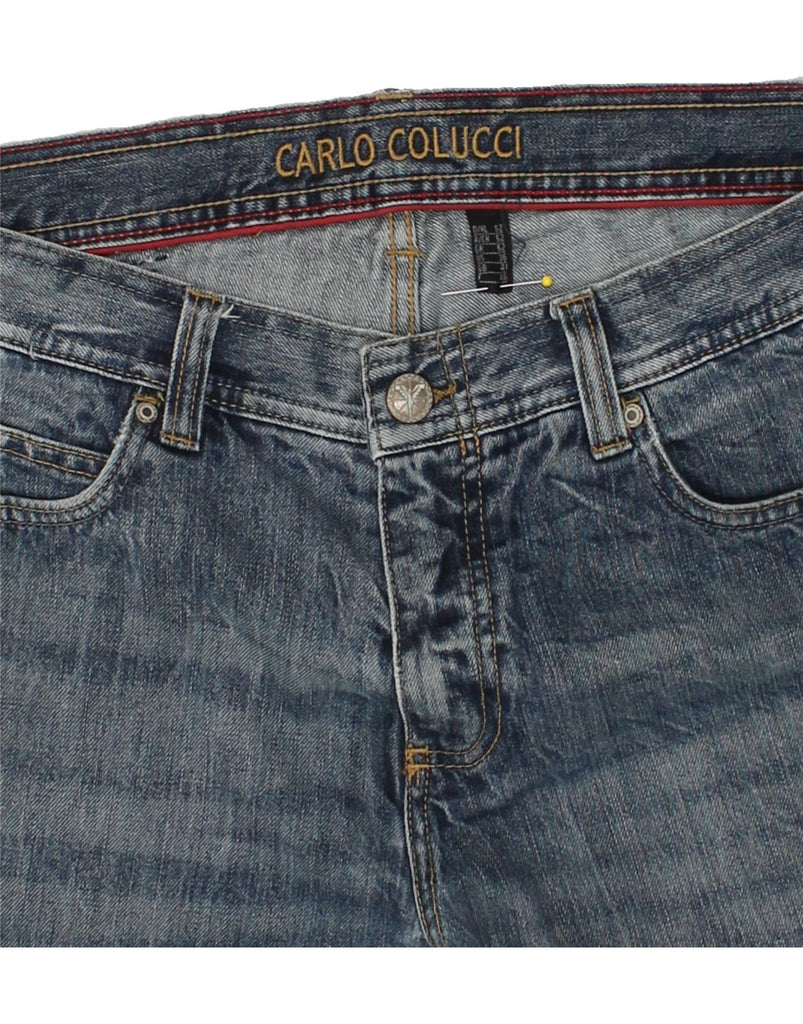 CARLO COLUCCI Mens Denim Shorts W36 Large Blue Cotton | Vintage Carlo Colucci | Thrift | Second-Hand Carlo Colucci | Used Clothing | Messina Hembry 