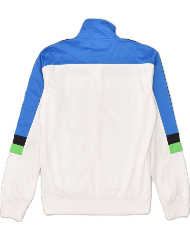 ASICS Girls Tracksuit Top Jacket 13-14 Years White Colourblock Polyester | Vintage Asics | Thrift | Second-Hand Asics | Used Clothing | Messina Hembry 