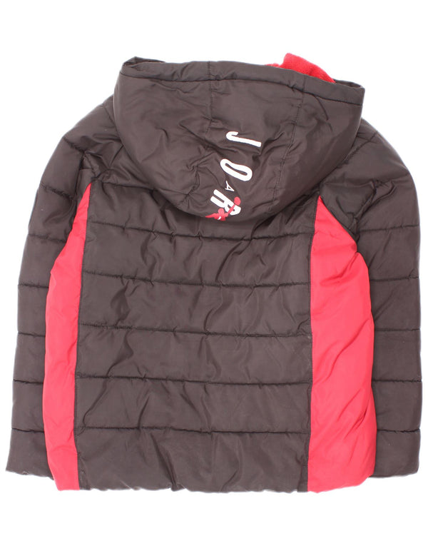 Jordan Boys Graphic Hooded Padded Jacket 6-7 Years Large Black Colourblock