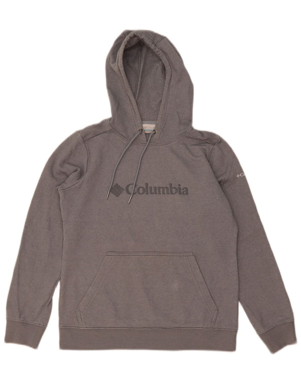 Columbia Womens Graphic Hoodie Jumper UK 10 Small Grey Cotton