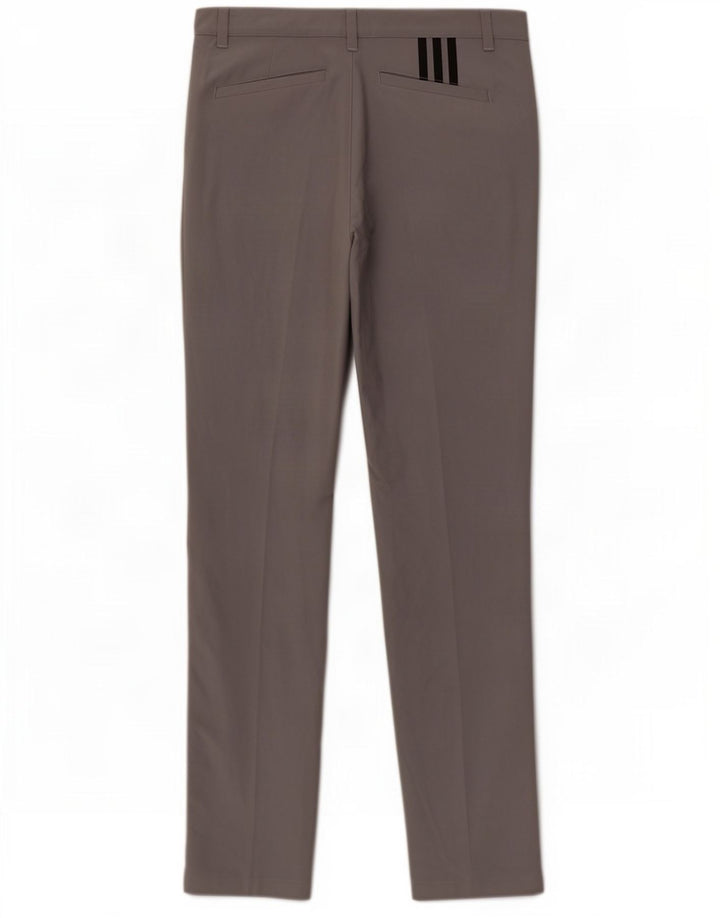 Adidas Mens Slim Chino Trousers W32 L34 Grey Polyester
