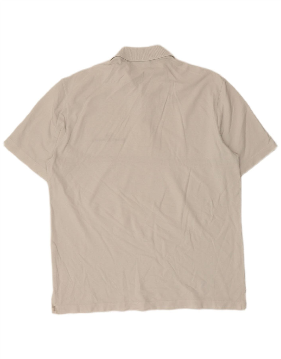 Sergio Tacchini Mens Polo Shirt Large White Striped Cotton