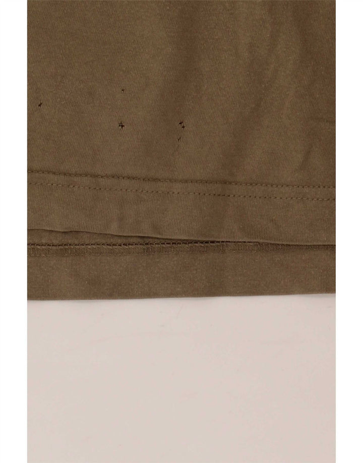 Puma Mens Top Long Sleeve Large Beige Colourblock