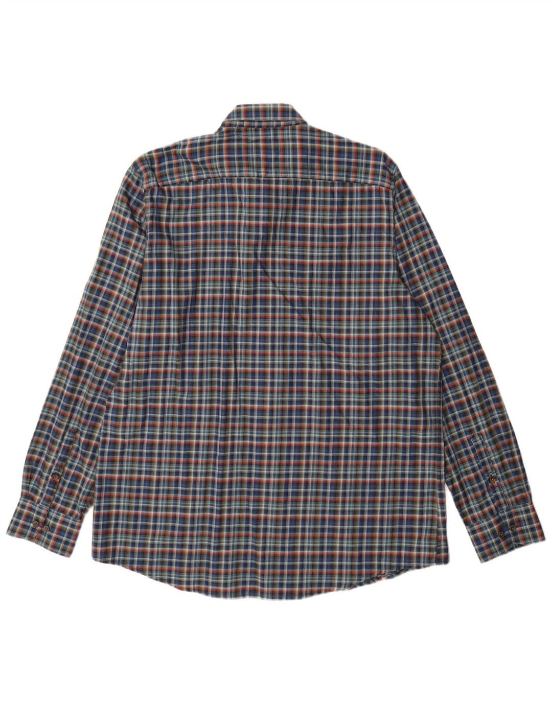 Lerros Mens Stretch Shirt XL Navy Blue Check