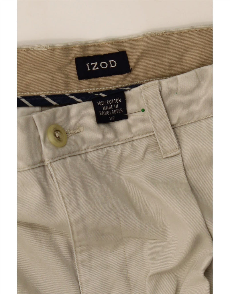 IZOD Mens Pegged Chino Shorts W32 Medium Beige Cotton Vintage Izod and Second-Hand Izod from Messina Hembry 