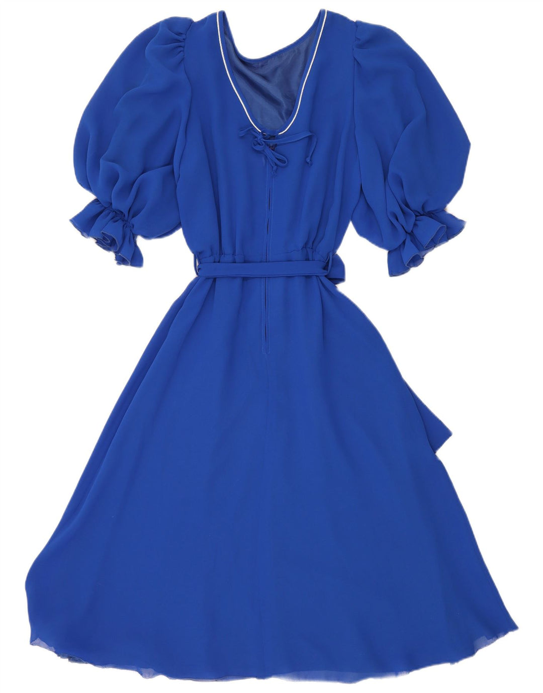 Vintage Womens A-Line Dress IT 40 Small Blue Polyester