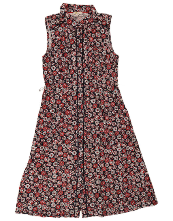 Boden Womens Sleeveless Shirt Dress UK 12 Medium Multicoloured Floral