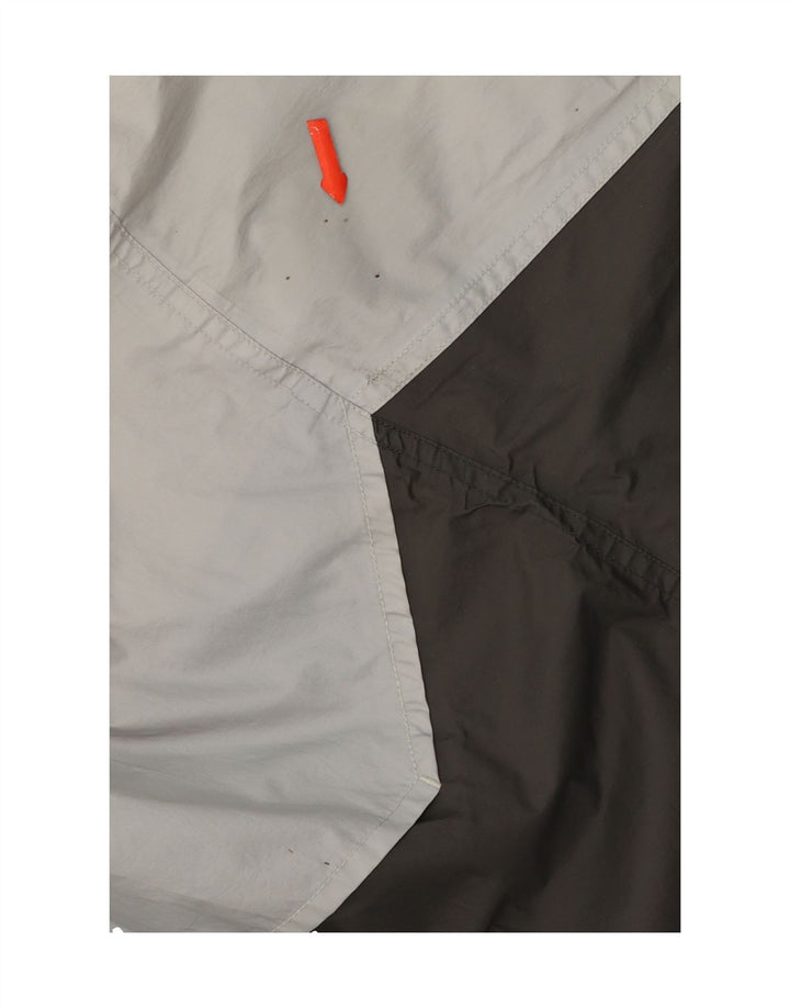 ADIDAS Mens Hooded Graphic Rain Jacket UK 40/42 Medium Grey Colourblock Vintage Adidas and Second-Hand Adidas from Messina Hembry 