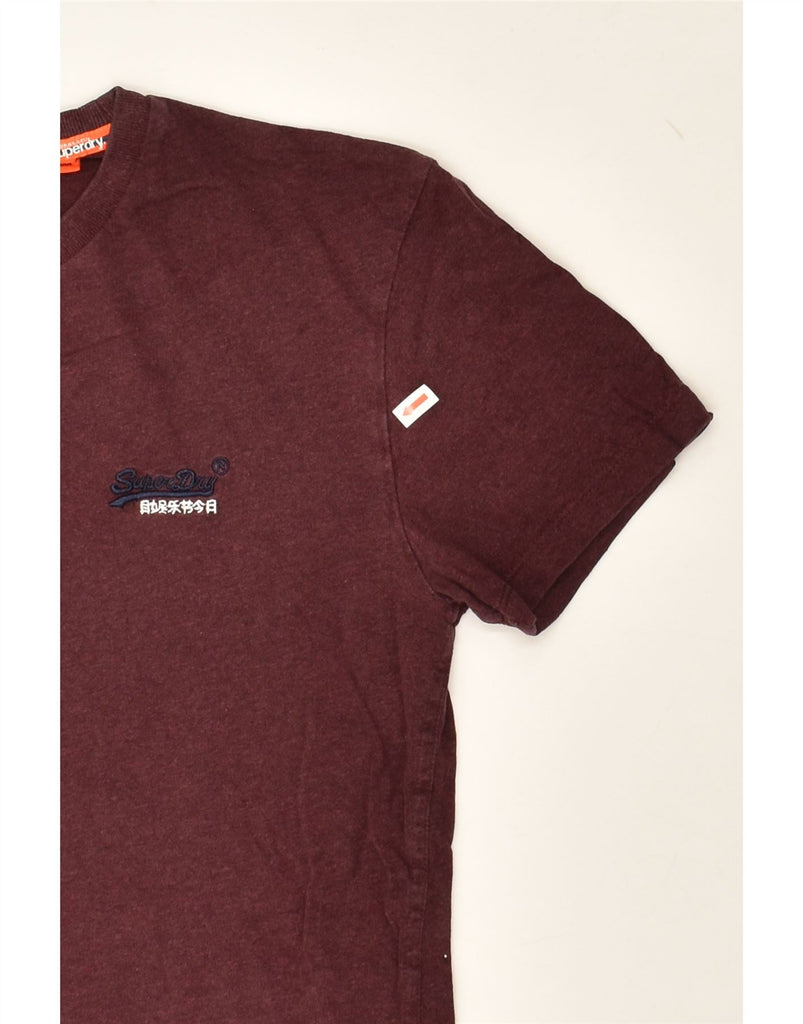 SUPERDRY Mens T-Shirt Top Small Burgundy Cotton | Vintage Superdry | Thrift | Second-Hand Superdry | Used Clothing | Messina Hembry 